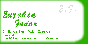 euzebia fodor business card
